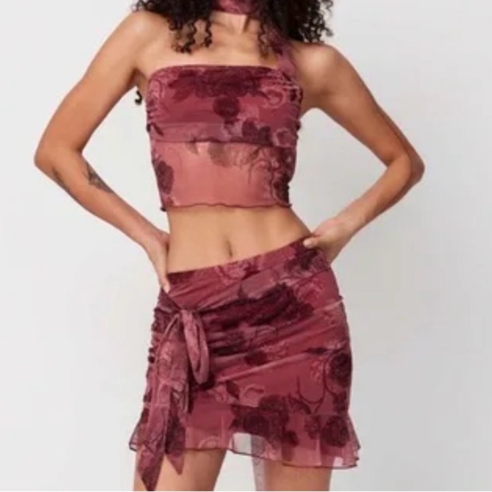 Crider sheer top and skirt New with tags